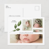 Eenvoudige aankondiging van de geboorte van de Fot (Voorkant / Achterkant)