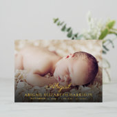 Eenvoudige aankondiging van de geboorte van de gou (Staand Voorkant)