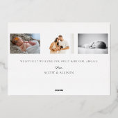 Eenvoudige aankondiging van de geboorte van de gou (Achterkant)