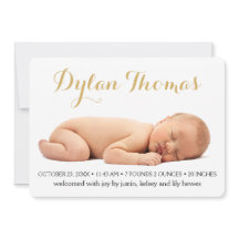 Eenvoudige aankondiging van Elegance aangepaste fo