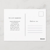 Eenvoudige aankondiging van Elegant Text en Photo Briefkaart (Achterkant)