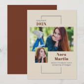 Eenvoudige aankondiging van het Afstuderen Auburn  (Voorkant / Achterkant)