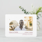 Eenvoudige aankondiging van het Afstuderen op de m (Staand voorkant)