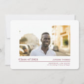 Eenvoudige aankondiging van het Afstuderen op de m (Voorkant)