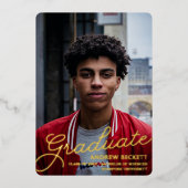 Eenvoudige aankondiging van het Afstuderen van de  (Voorkant)