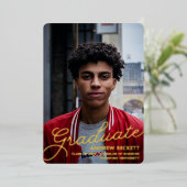 Eenvoudige aankondiging van het Afstuderen van de  (Staand Voorkant)