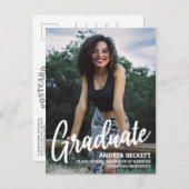 Eenvoudige aankondiging van het Afstuderen van de  (Voorkant / Achterkant)