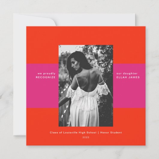 Eenvoudige aankondiging van het afstuderen van de (Voorkant)