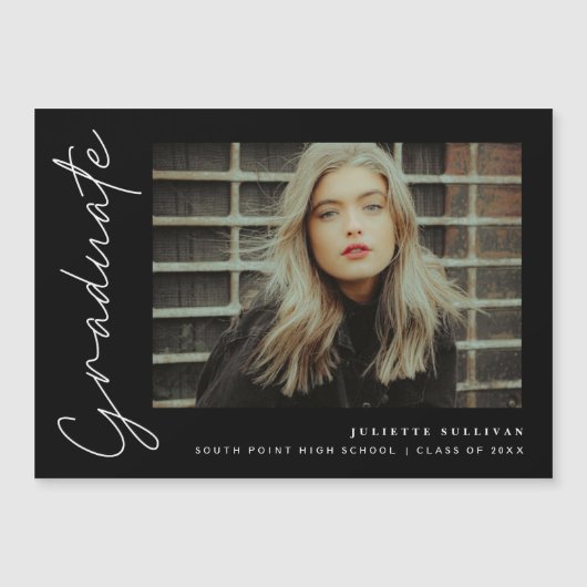 Eenvoudige aankondiging van het Afstuderen van de  (Voorkant)