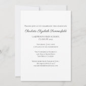 Eenvoudige aankondiging van het Afstuderen van de  (Achterkant)