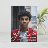 Eenvoudige aankondiging van het Afstuderen van de  (Staand voorkant)