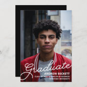 Eenvoudige aankondiging van het Afstuderen van de  (Voorkant / Achterkant)