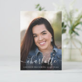 Eenvoudige aankondiging van het Afstuderen van Ele (Staand voorkant)