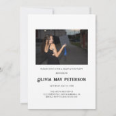 Eenvoudige aankondiging van het moderne Afstuderen (Achterkant)