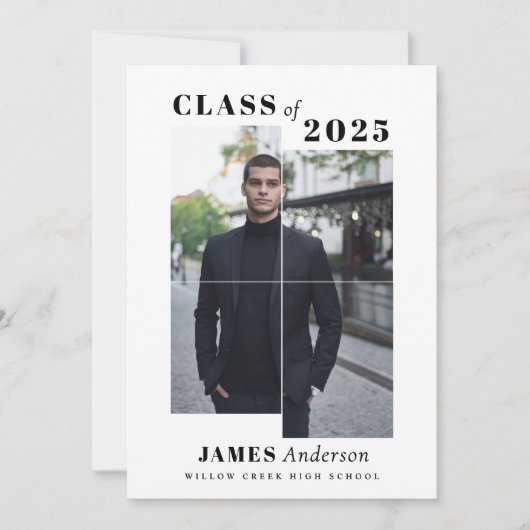 Eenvoudige aankondiging van het moderne Afstuderen (Voorkant)