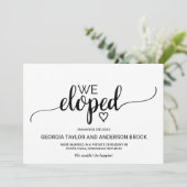 Eenvoudige aankondiging van Kraft Calligraphy Elop (Staand voorkant)