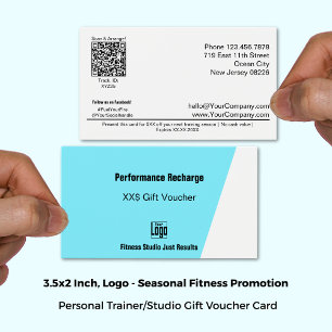 Eenvoudige Aanpasbare Atleet Promo Gift Voucher Ka Visitekaartje