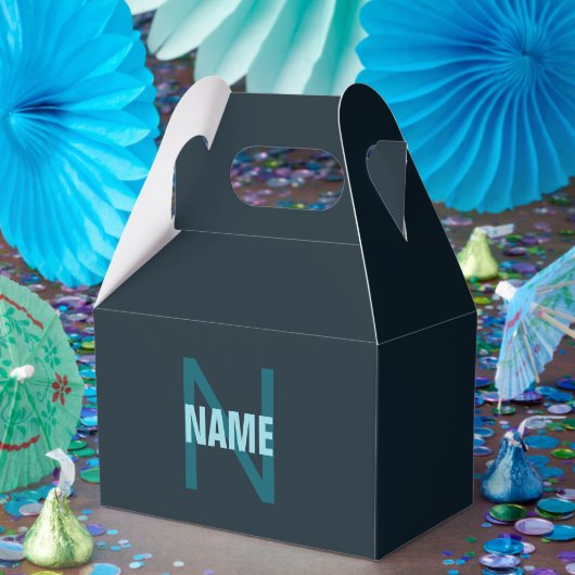 Eenvoudige Aanpasbare Monogram Naam Bedankdoosjes (Feest)