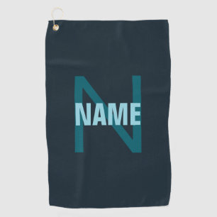 Eenvoudige Aanpasbare Monogram Naam Golfhanddoek