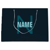 Eenvoudige Aanpasbare Monogram Naam Groot Cadeauzakje (Voorkant)