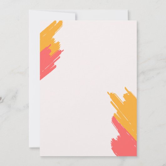 Eenvoudige aanpasbare 'Sip and Paint'-feestuitnodi Kaart (Achterkant)