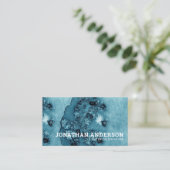 Eenvoudige Abstracte Blauwe Waterverf Interieur De Visitekaartje (Staand voorkant)