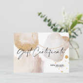 Eenvoudige Abstracte certificaatkaartje (Staand voorkant)