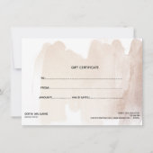 Eenvoudige Abstracte certificaatkaartje (Achterkant)