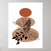 Eenvoudige Abstracte minimal Boho stijl bloembloem Poster (Voorkant)