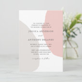 Eenvoudige Abstracte vormen bruiloft uitnodiging (Staand voorkant)