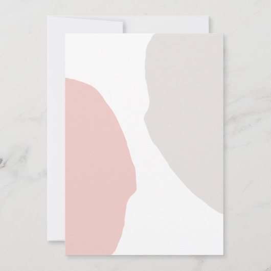 Eenvoudige Abstracte vormen bruiloft uitnodiging (Achterkant)