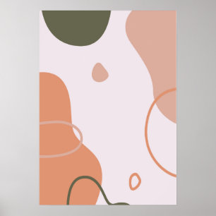 Eenvoudige Abstracte wandkunst Poster