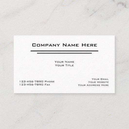 Eenvoudige accountant Visitekaartjes (Voorkant)