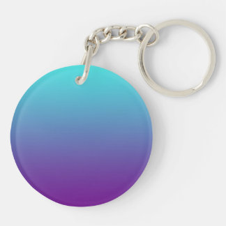 Eenvoudige Achtergrond Gradiënt Turquoise Blauw Pa Sleutelhanger