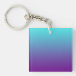 Eenvoudige Achtergrond Gradiënt Turquoise Blauw Pa Sleutelhanger