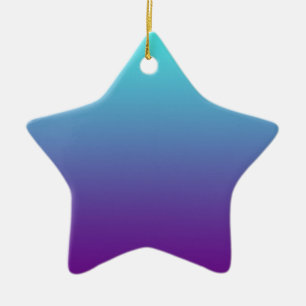 Eenvoudige achtergrondgradiënt: Paars blauw Keramisch Ornament