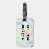 Eenvoudige acrylic voor add-your text name cust bagagelabel (Achterkant verticaal)