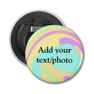 Eenvoudige acrylic voor add-your text name cust button flesopener