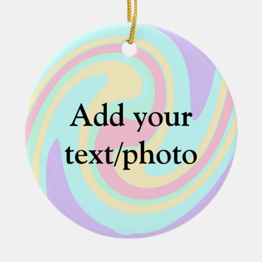 Eenvoudige acrylic voor add-your text name cust keramisch ornament (Voorkant)