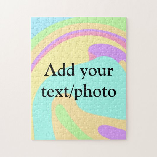 Eenvoudige acrylic voor add-your text name cust legpuzzel (Verticaal)
