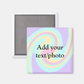 Eenvoudige acrylic voor add-your text name cust magneet (Voorkant / Achterkant)