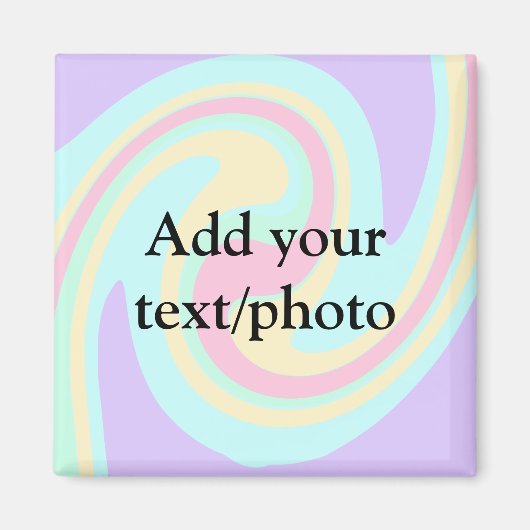 Eenvoudige acrylic voor add-your text name cust magneet (Voorkant)