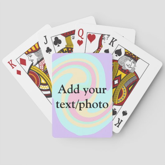 Eenvoudige acrylic voor add-your text name cust pokerkaarten (Achterkant)