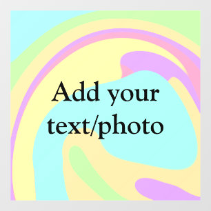 Eenvoudige acrylic voor add-your text name cust raamsticker