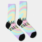 Eenvoudige acrylic voor add-your text name cust sokken (Rechts)