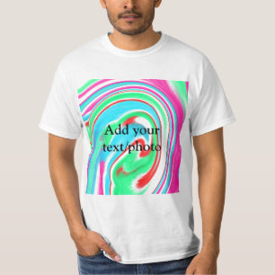 Eenvoudige acrylic voor add-your text name cust t-shirt