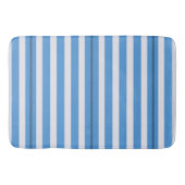 Eenvoudige actiefmaten blauw en witte strepen badmat (Voorkant)