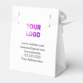 eenvoudige add your logo/design here text pos bedankdoosjes (Achterkant)
