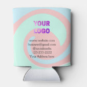 eenvoudige add your logo/design here text pos blikjeskoeler (Achterkant)