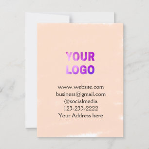 eenvoudige add your logo/design here text pos briefkaart